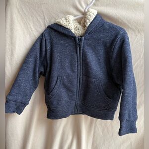 The Children's Place Navy Hoodie with Sherpa Lining